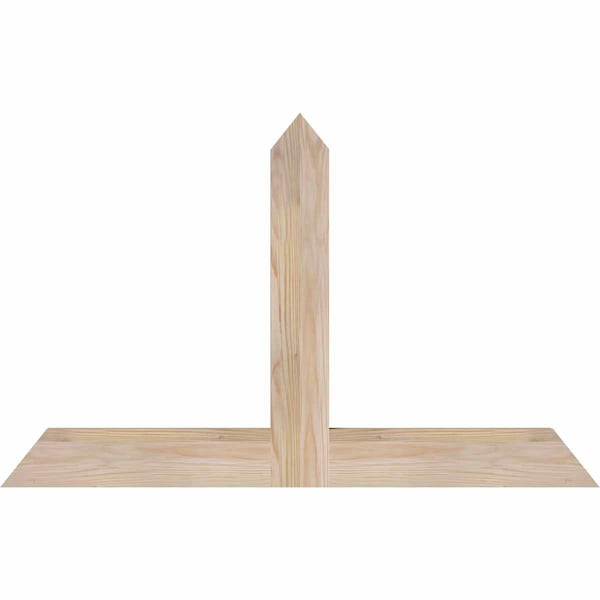 Ekena Millwork Portland Smooth Timber Gable Bracket, Douglas Fir, 36"W x 23"H x 1 1/2"D x 3 1/2"F, 15/12 Pitch GBW036X23X0204POR00SDF - main